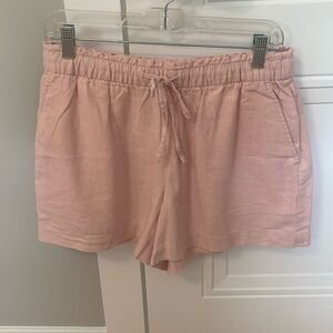 GAP Linen Blend High Waist Pull On Shorts